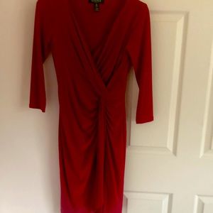 Red dress Ralph Lauren size 2 Petite
